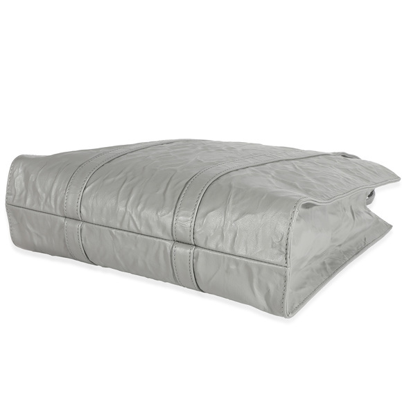 Prada Slate Grey Small Antique Nappa Tote - Picture 7 of 8